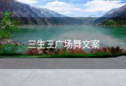 三生三广场舞文案