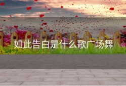 如此告白是什么歌广场舞