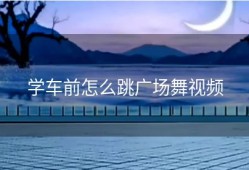 学车前怎么跳广场舞视频