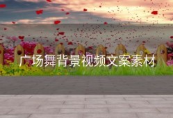 广场舞背景视频文案素材