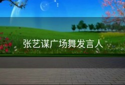 张艺谋广场舞发言人