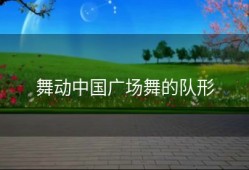 舞动中国广场舞的队形