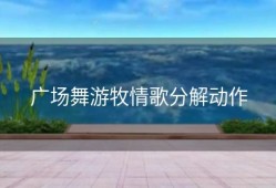 广场舞游牧情歌分解动作