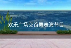 欢乐广场交谊舞表演节目