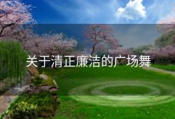 关于清正廉洁的广场舞