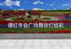 爆红年会广场舞张灯结彩