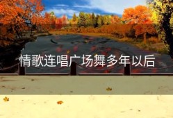 情歌连唱广场舞多年以后