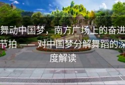 舞动中国梦，南方广场上的奋进节拍 —— 对中国梦分解舞蹈的深度解读