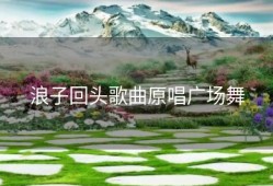 浪子回头歌曲原唱广场舞