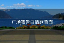 广场舞告白情歌背面