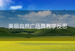 美丽自然广场舞教学反思