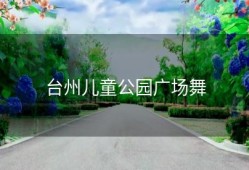 台州儿童公园广场舞