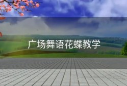 广场舞语花蝶教学