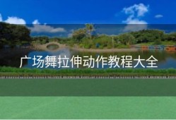 广场舞拉伸动作教程大全