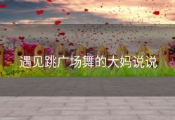 遇见跳广场舞的大妈说说