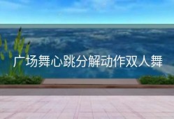 广场舞心跳分解动作双人舞