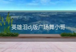 英雄泪dj版广场舞小哥