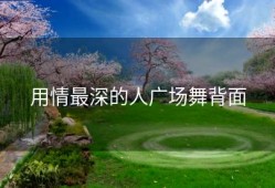 用情最深的人广场舞背面