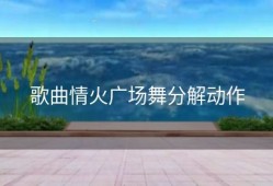 歌曲情火广场舞分解动作