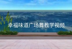 幸福味道广场舞教学视频