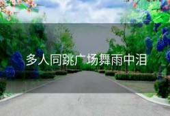 多人同跳广场舞雨中泪