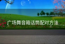 广场舞音箱话筒配对方法