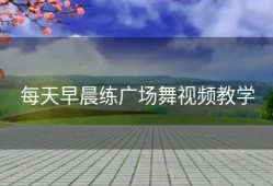 每天早晨练广场舞视频教学