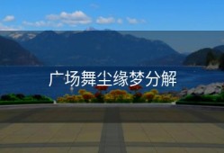 广场舞尘缘梦分解