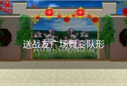 送战友广场舞变队形