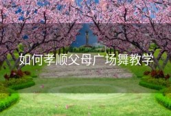 如何孝顺父母广场舞教学