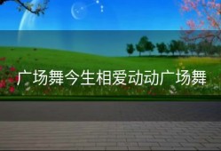 广场舞今生相爱动动广场舞