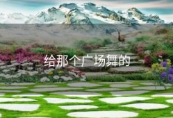 给那个广场舞的