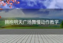 拥抱明天广场舞慢动作教学