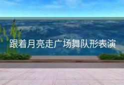 跟着月亮走广场舞队形表演