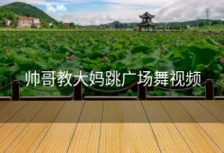 帅哥教大妈跳广场舞视频
