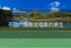 不跳广场舞就唱歌的男生