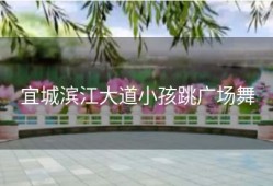宜城滨江大道小孩跳广场舞