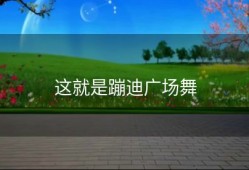 这就是蹦迪广场舞