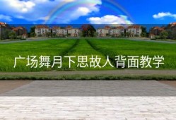 广场舞月下思故人背面教学