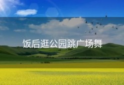 饭后逛公园跳广场舞