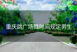 重庆跳广场舞时间规定男生