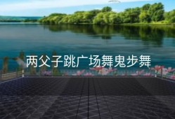 两父子跳广场舞鬼步舞