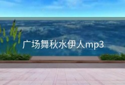 广场舞秋水伊人mp3