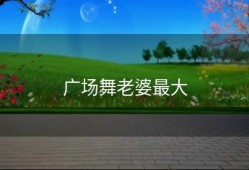 广场舞老婆最大