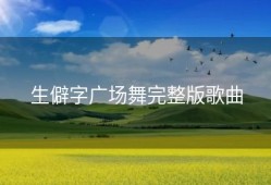 生僻字广场舞完整版歌曲