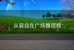 从容自在广场舞视频