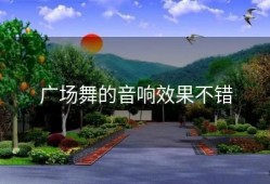 广场舞的音响效果不错