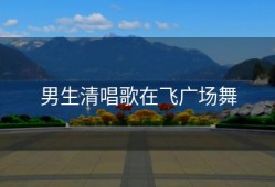 男生清唱歌在飞广场舞
