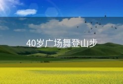 40岁广场舞登山步
