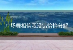 广场舞相信我没错恰恰分解